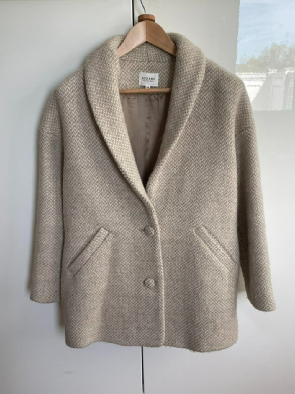 Sezane "Bow" Wool Jacket